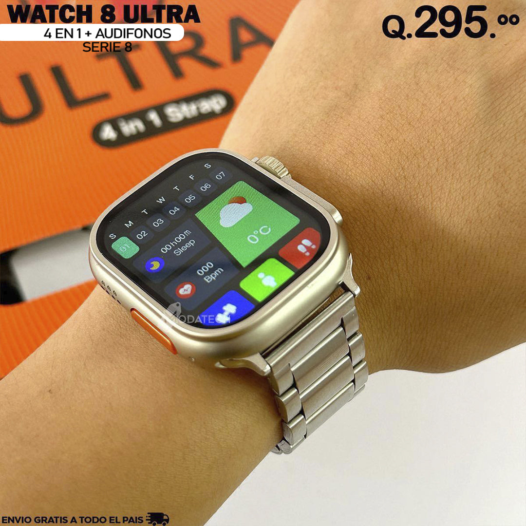 Smartwatch Watch 8 Ultra 4 en 1