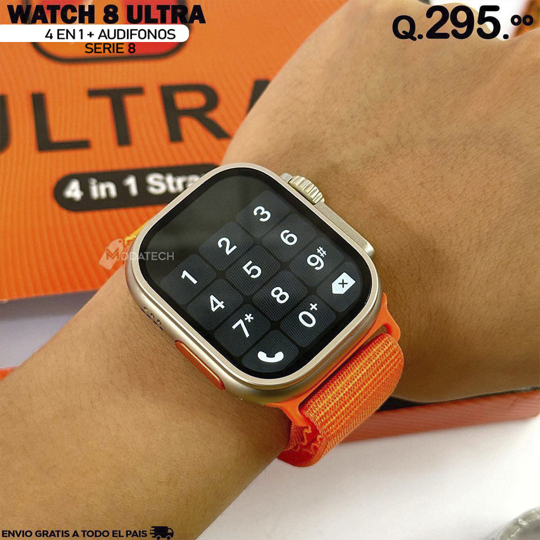 Smartwatch Watch 8 Ultra 4 en 1