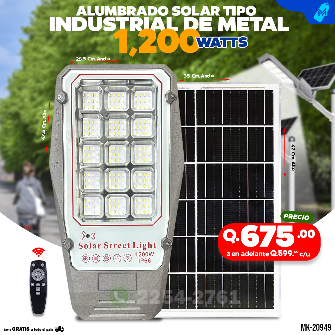 Alumbrado Solar de 3,000 watts pequeño