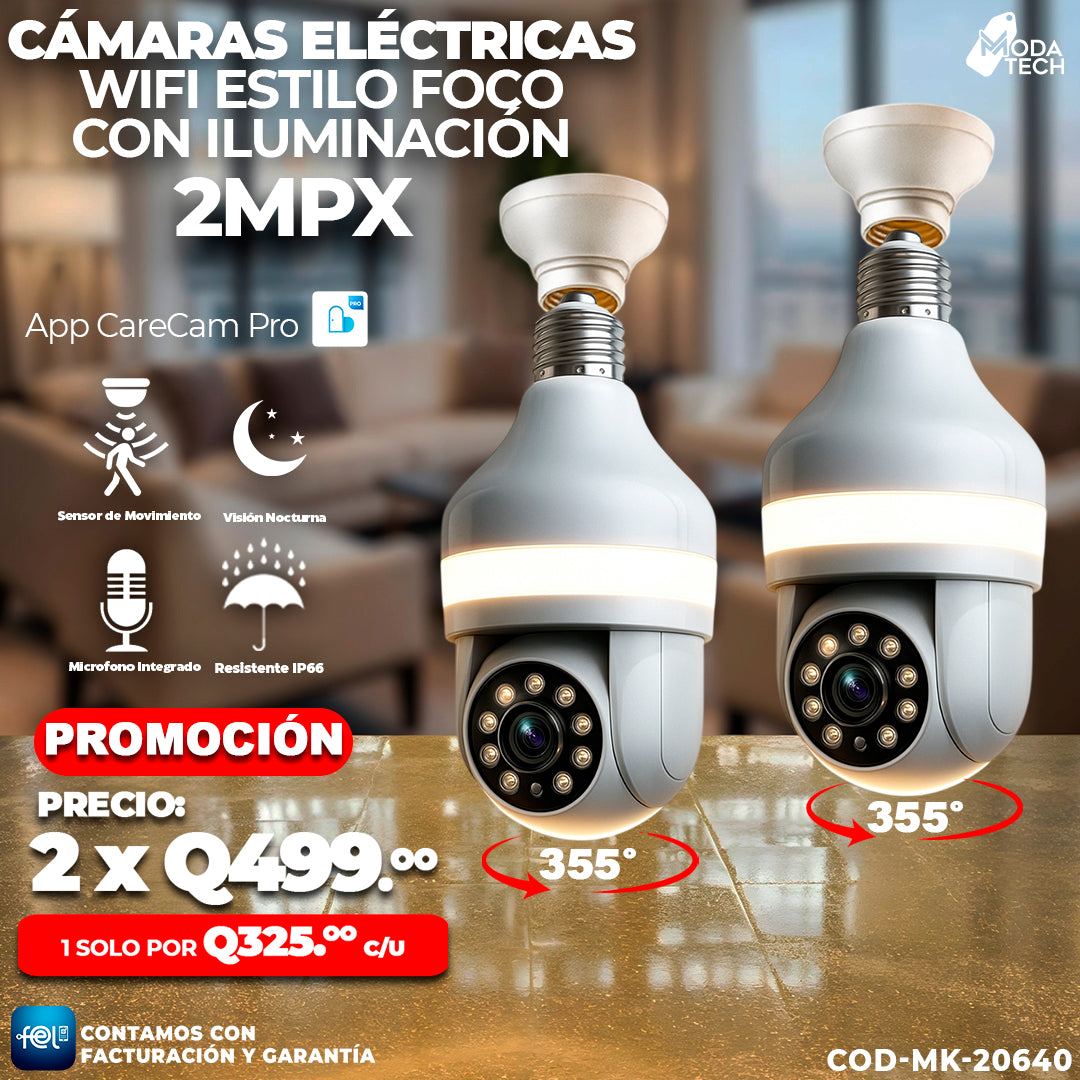 Cámaras Tipo Foco Con Iluminación Led ✨✨