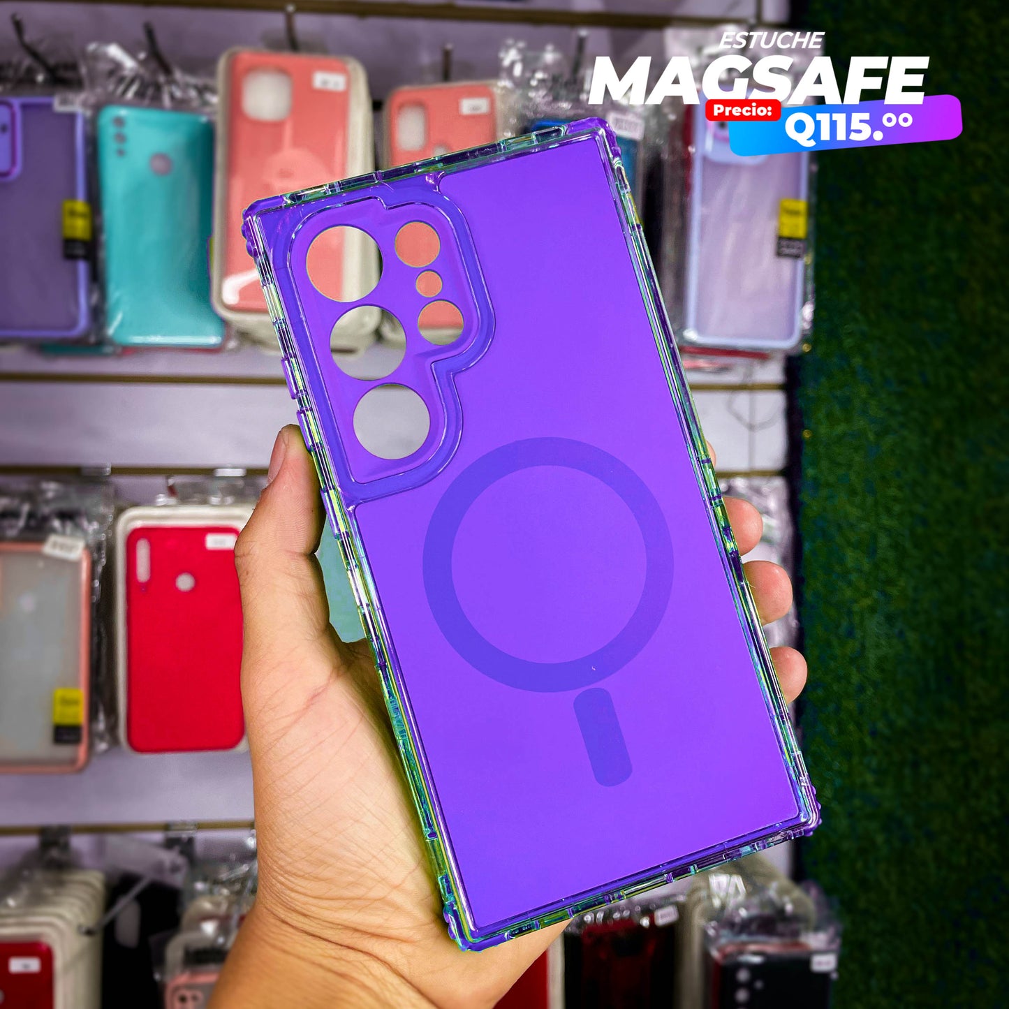 Case Magsafe de Samsung Q115 Triple Borde