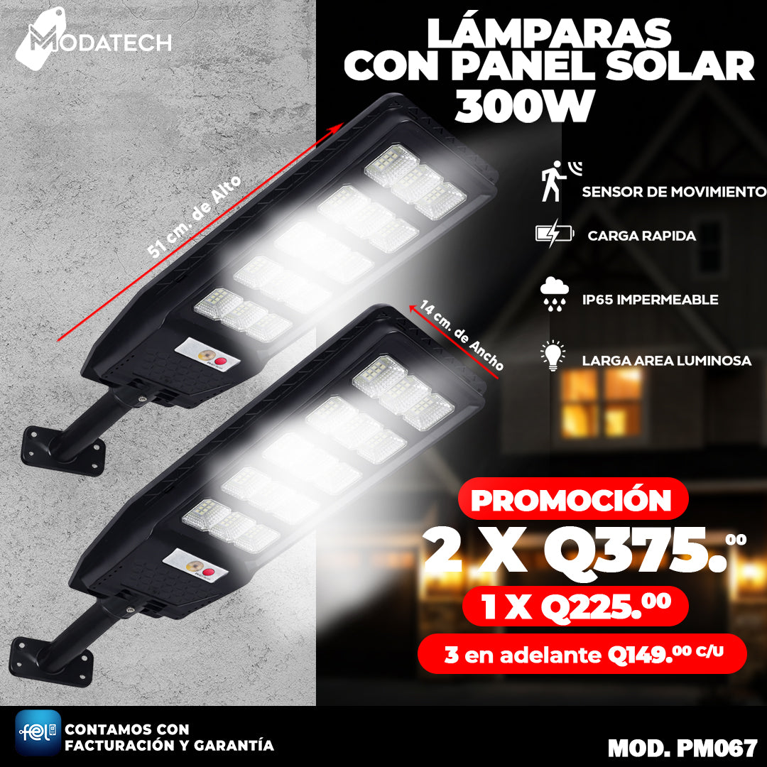 Lamparas Solares de 300 Watts ☀️