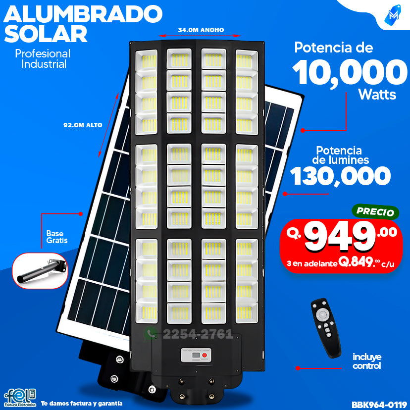 Alumbrado Solar Industrial -2,400 -4,000 -5,000- 6,000- 10,000 WATTS 💡🔆