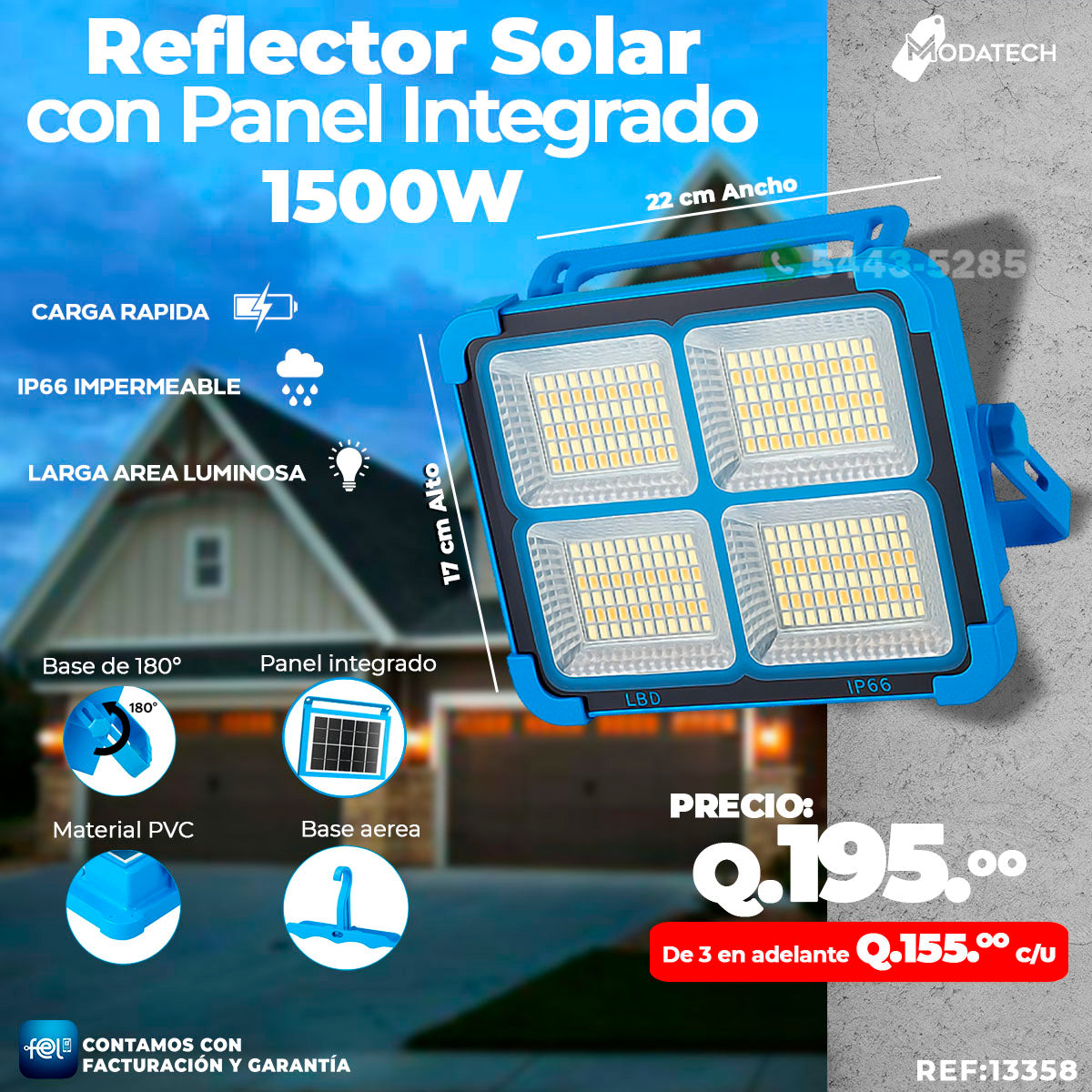 Reflector Solar - 1500 watts