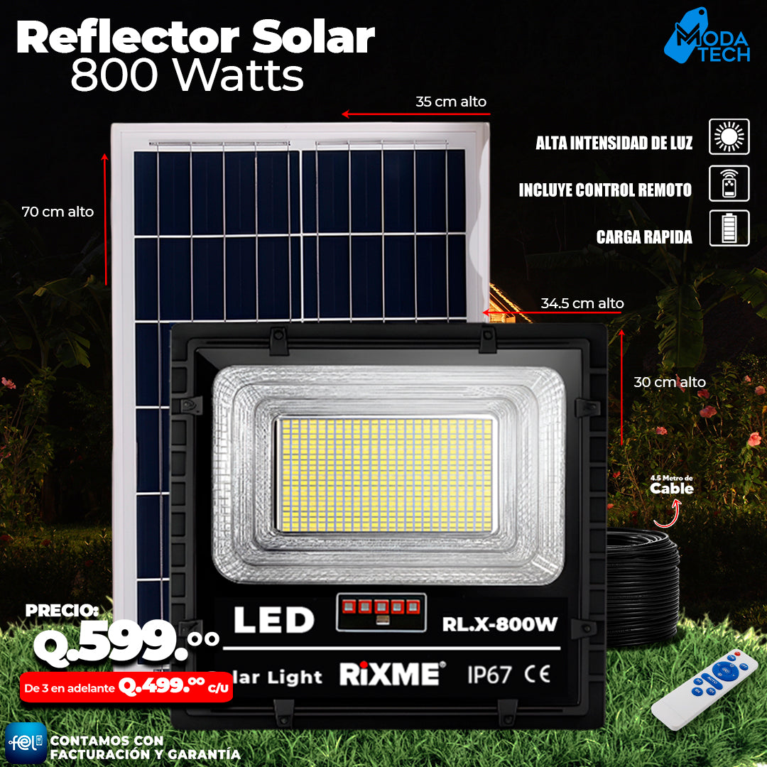 Reflector Profecional de Vidrio 800 watts 🌙.