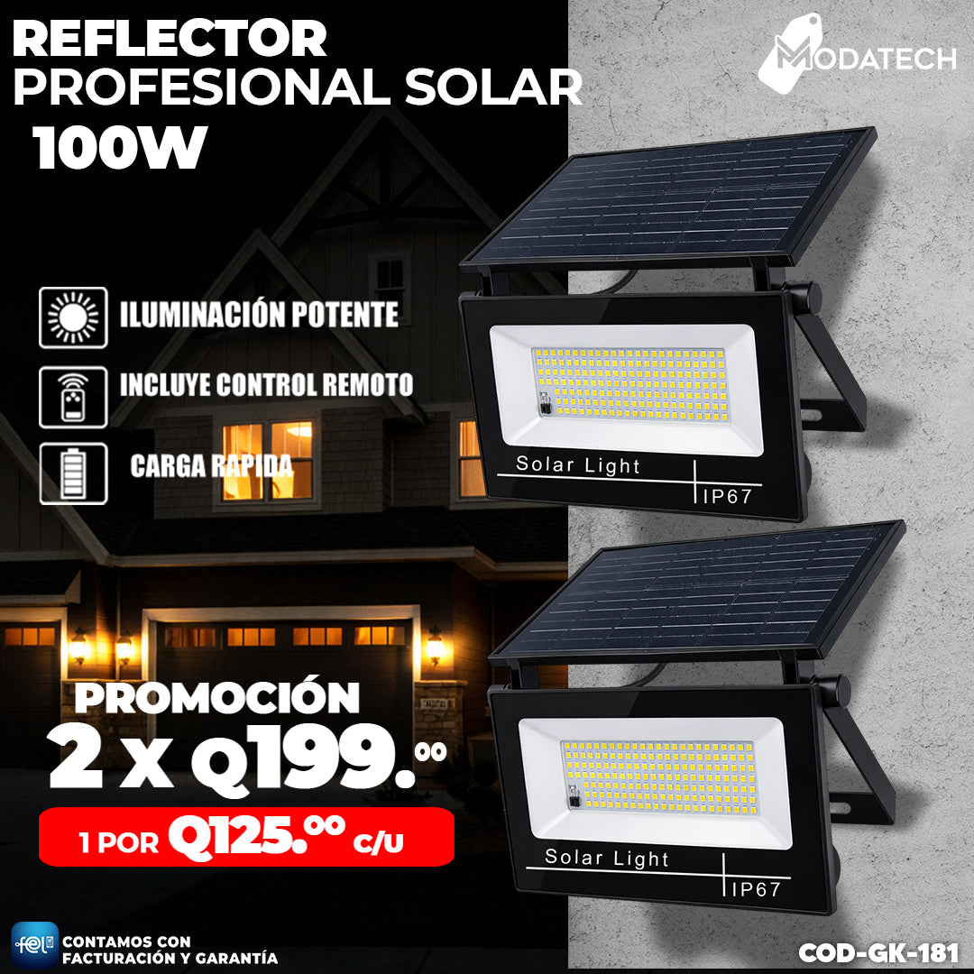 Reflectores Solares con Panel Integrado 🌞