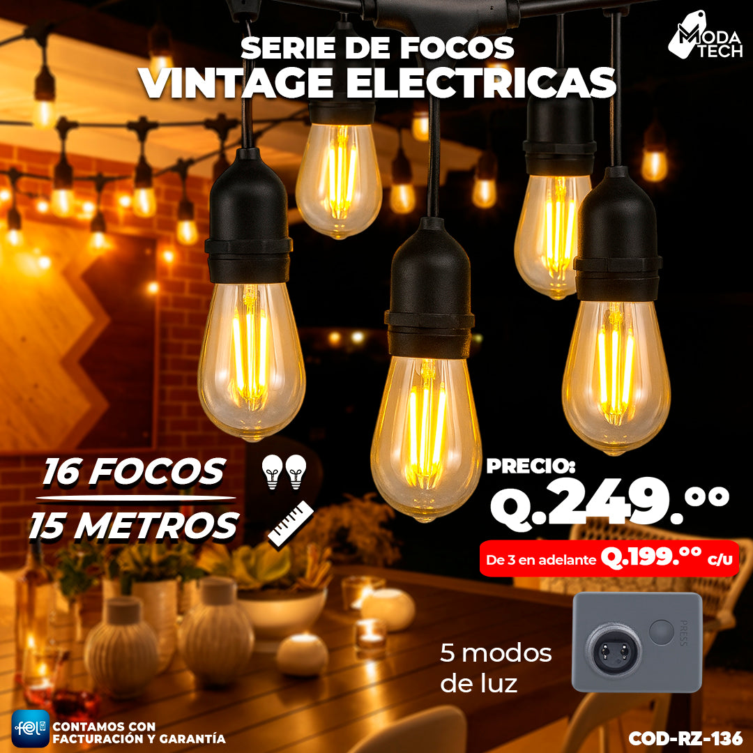 Serie de Focos Vintage Electricos 🌟