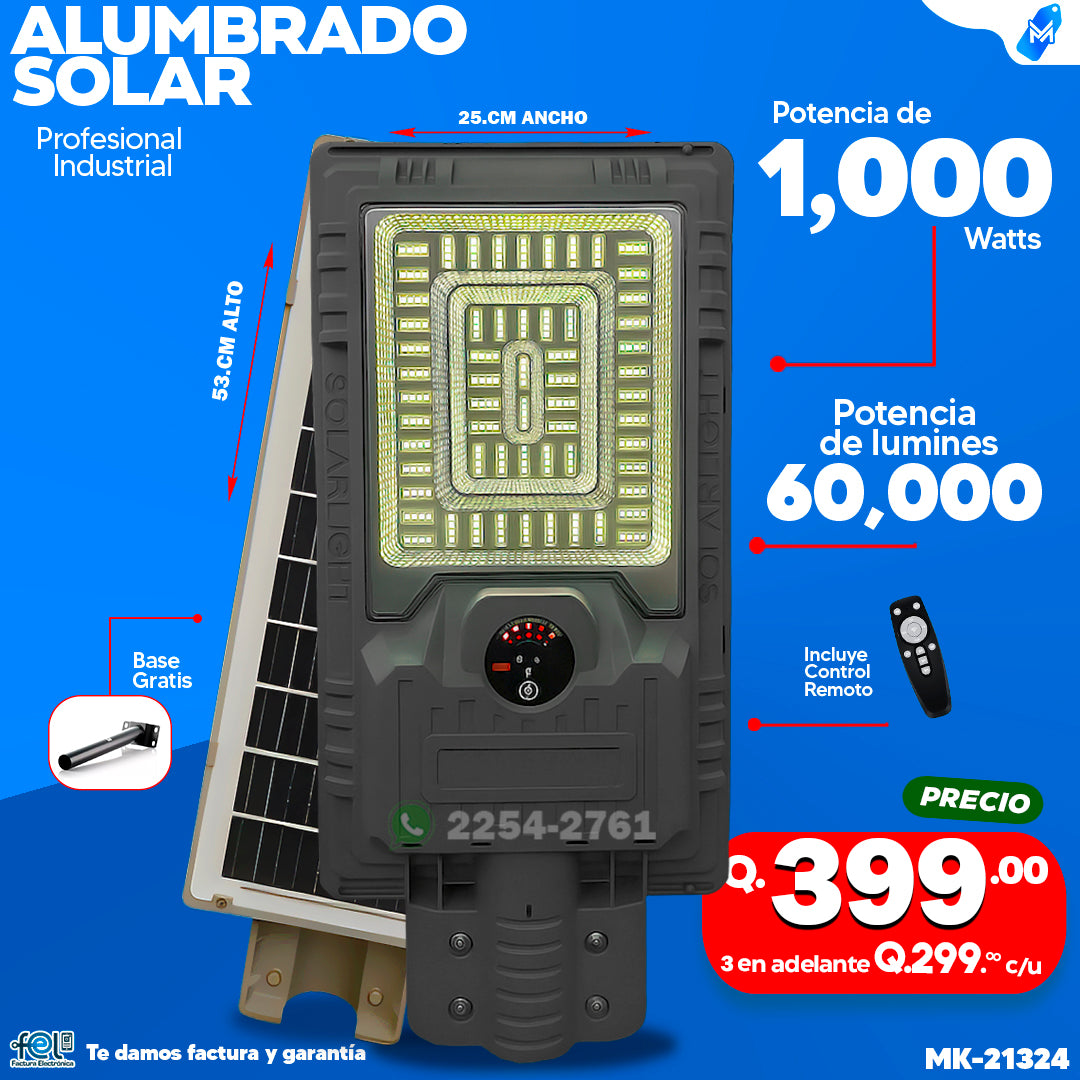 💡 Alumbrado Solar de 1,000 -2,000 -3,000 Watts ⚡💡