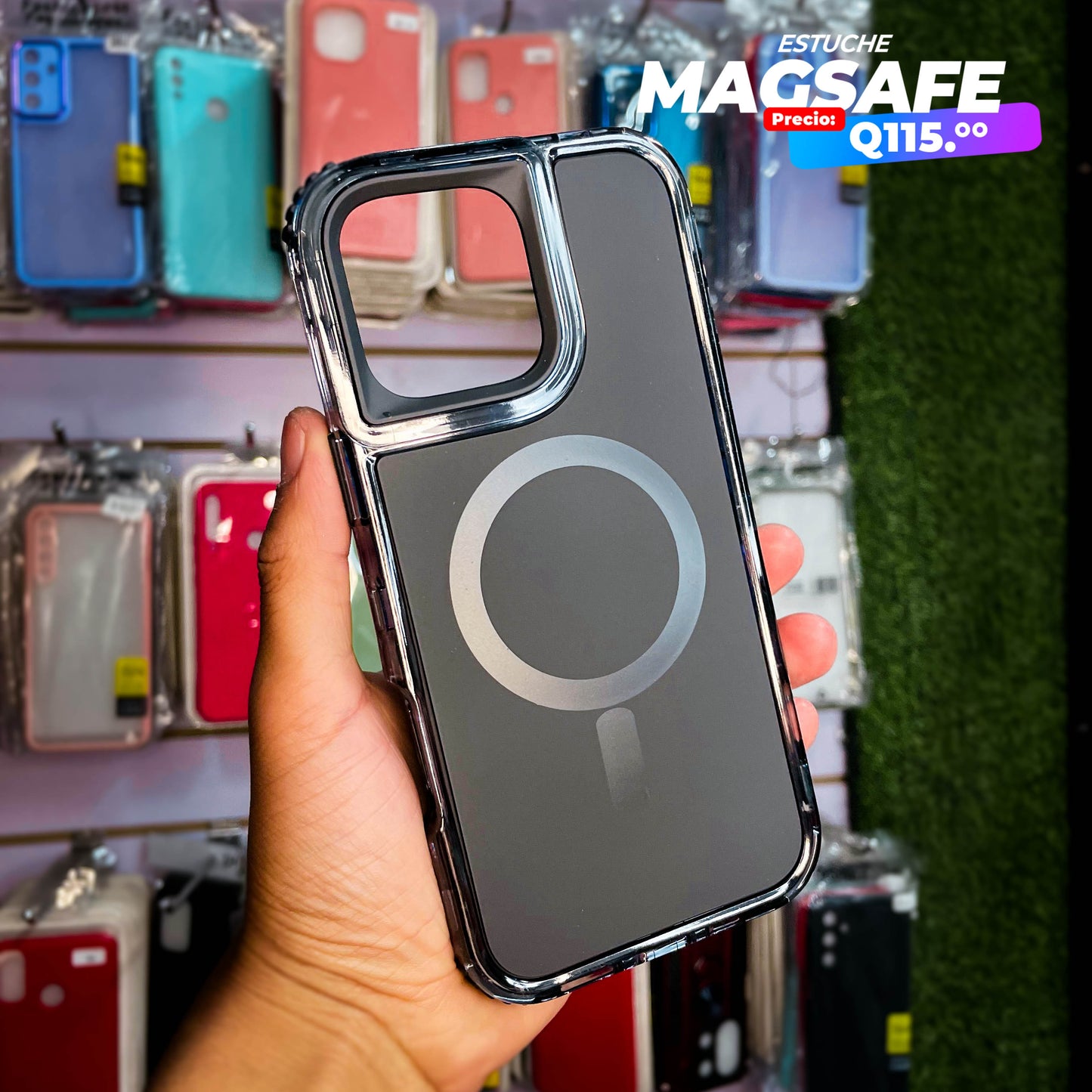 Case MagSafe iPhone Q115 Triple Borde