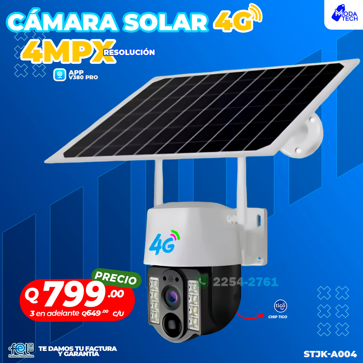 📹☀️ Cámara Solar 4G – 4MPX (Eficiente)