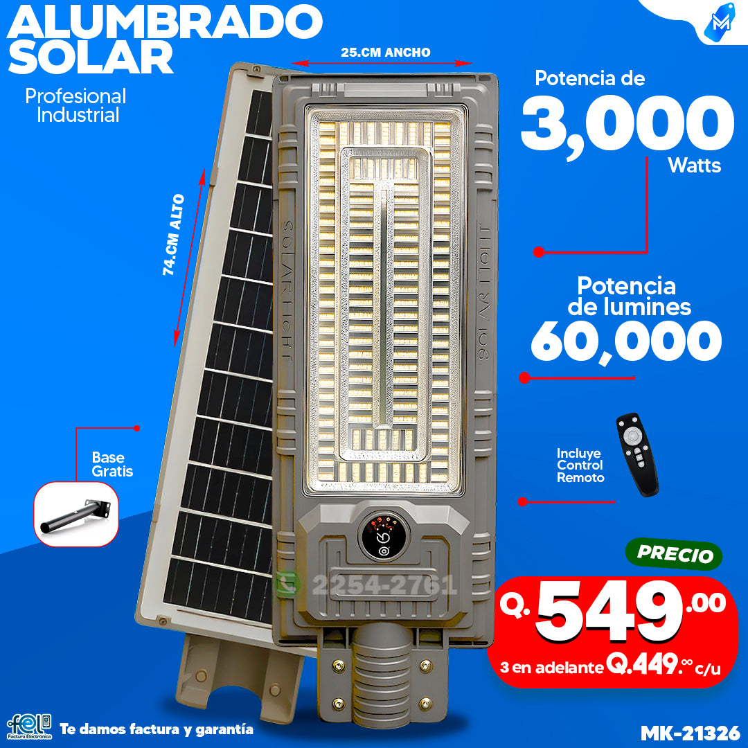 💡 Alumbrado Solar de 1,000 -2,000 -3,000 Watts ⚡💡