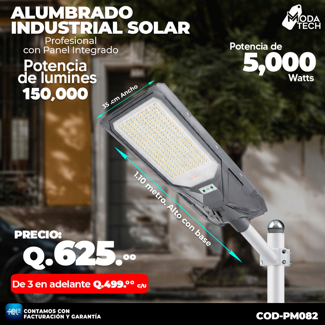 Alumbrado Solar Industrial de 5,000 Watts ☀️☀️