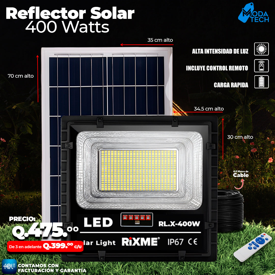 Reflector Profecional de Vidrio 400 watts 🌙.