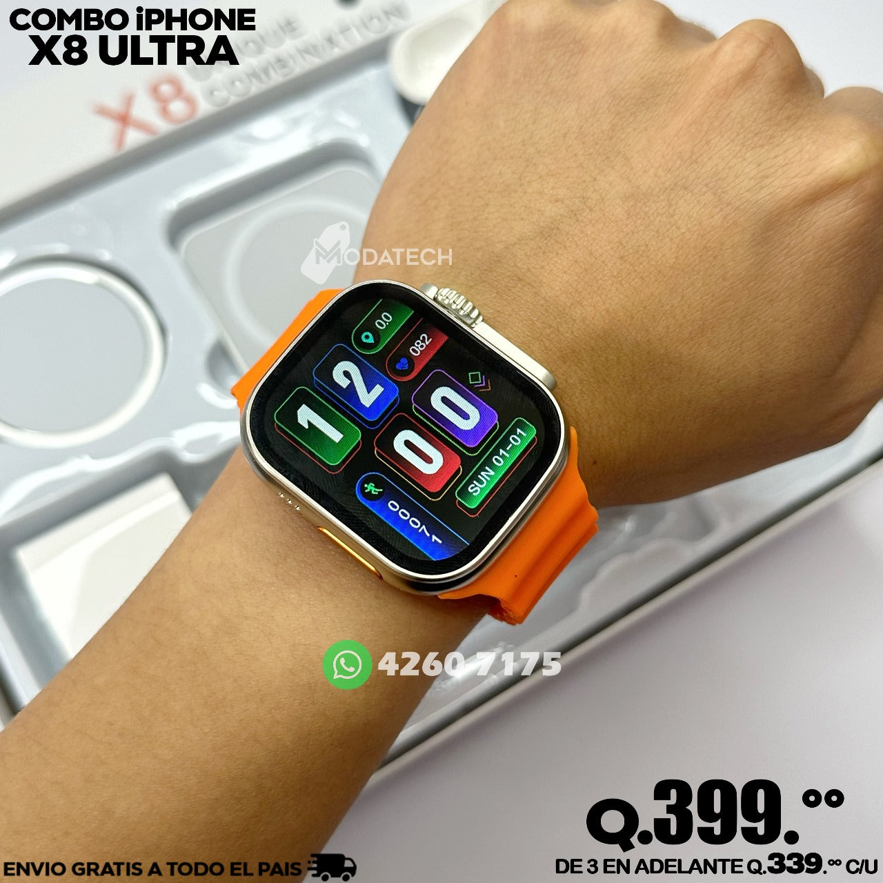 Smartwatch X8 ULTRA - Combo IPhone