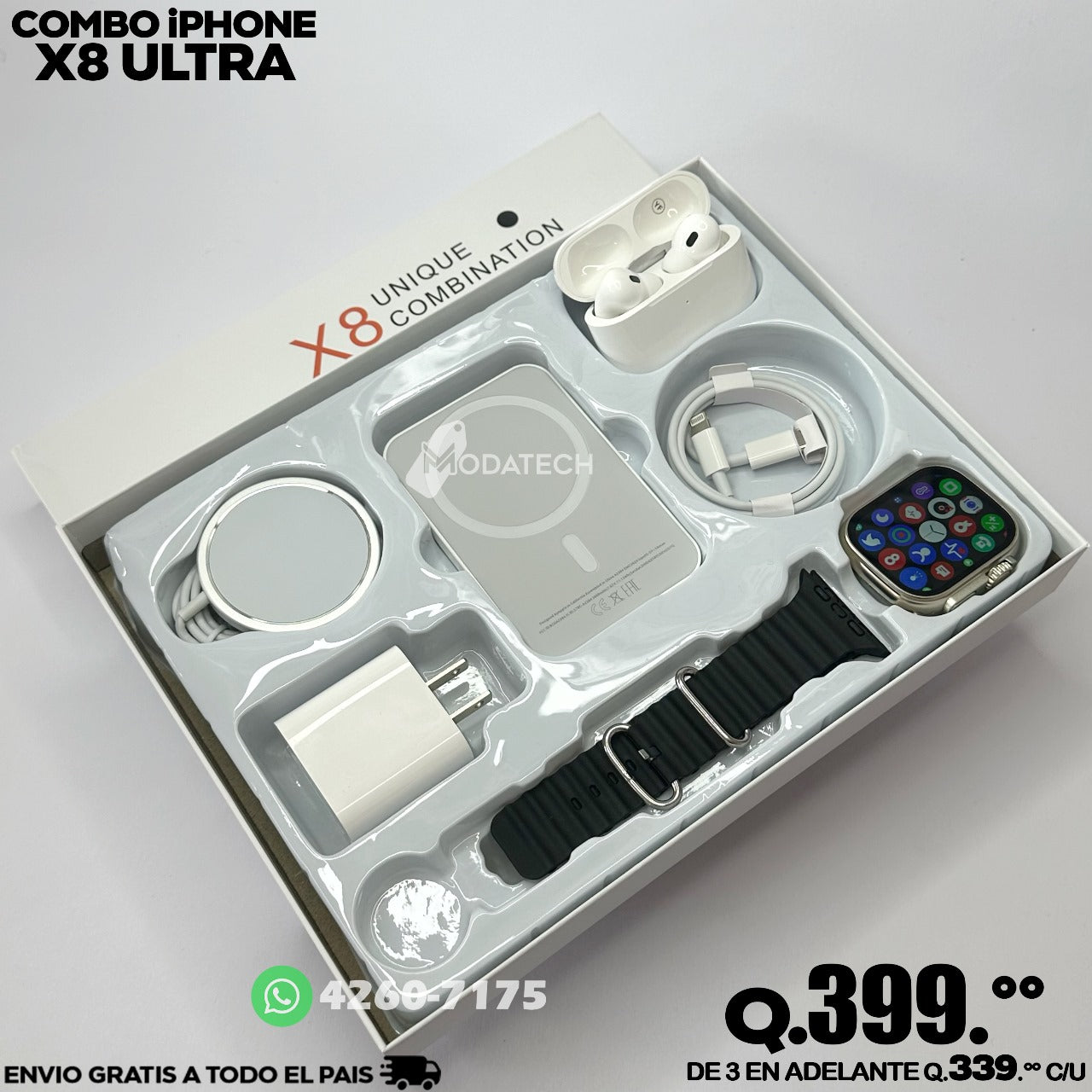 Smartwatch X8 ULTRA - Combo IPhone