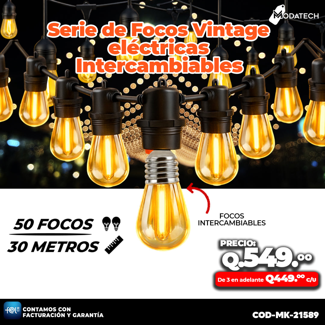 🌃🌿 Focos Vintage Eléctricos Intercambiables 🌃🌿