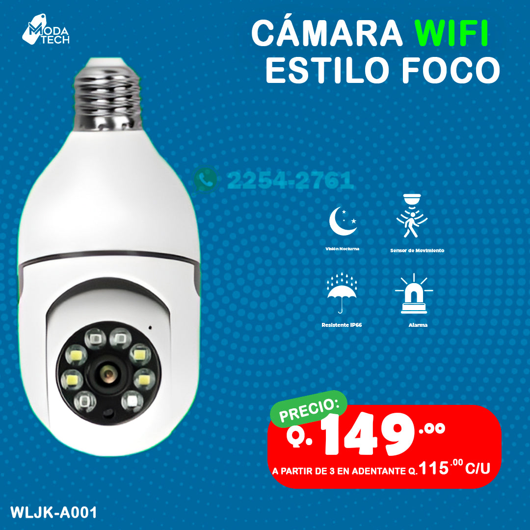 🔥Cámaras Wifi estilo foco 🔥