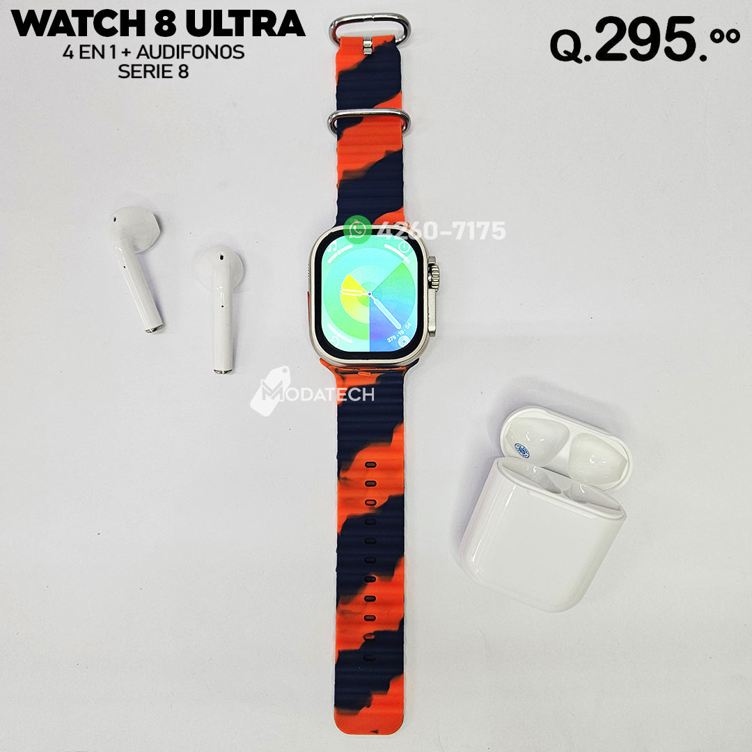 Smartwatch Watch 8 Ultra 4 en 1