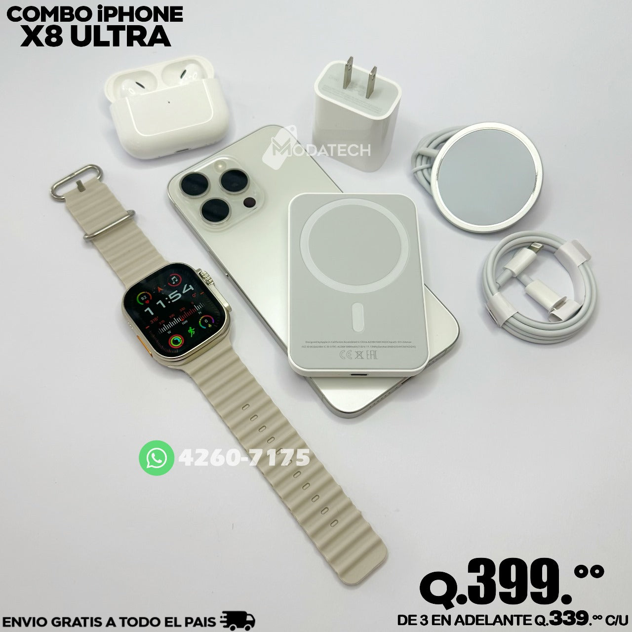Smartwatch X8 ULTRA - Combo IPhone