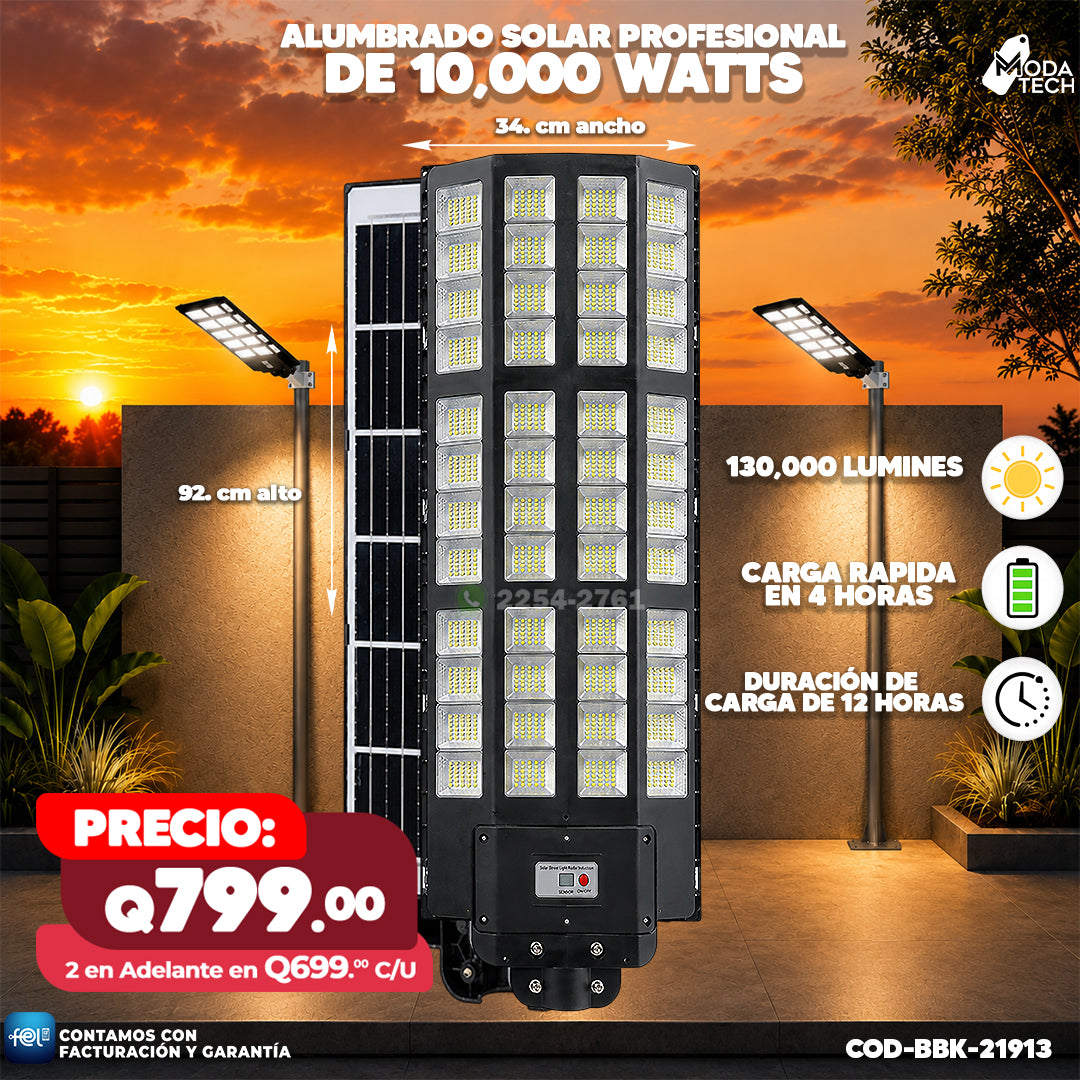Alumbrado Solar de 10,000 Watts ☀️