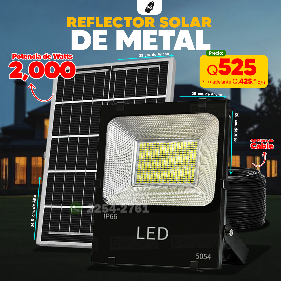 Reflectores Solares Metal de 2,000 watts