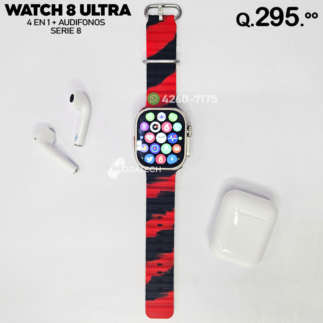 Smartwatch Watch 8 Ultra 4 en 1