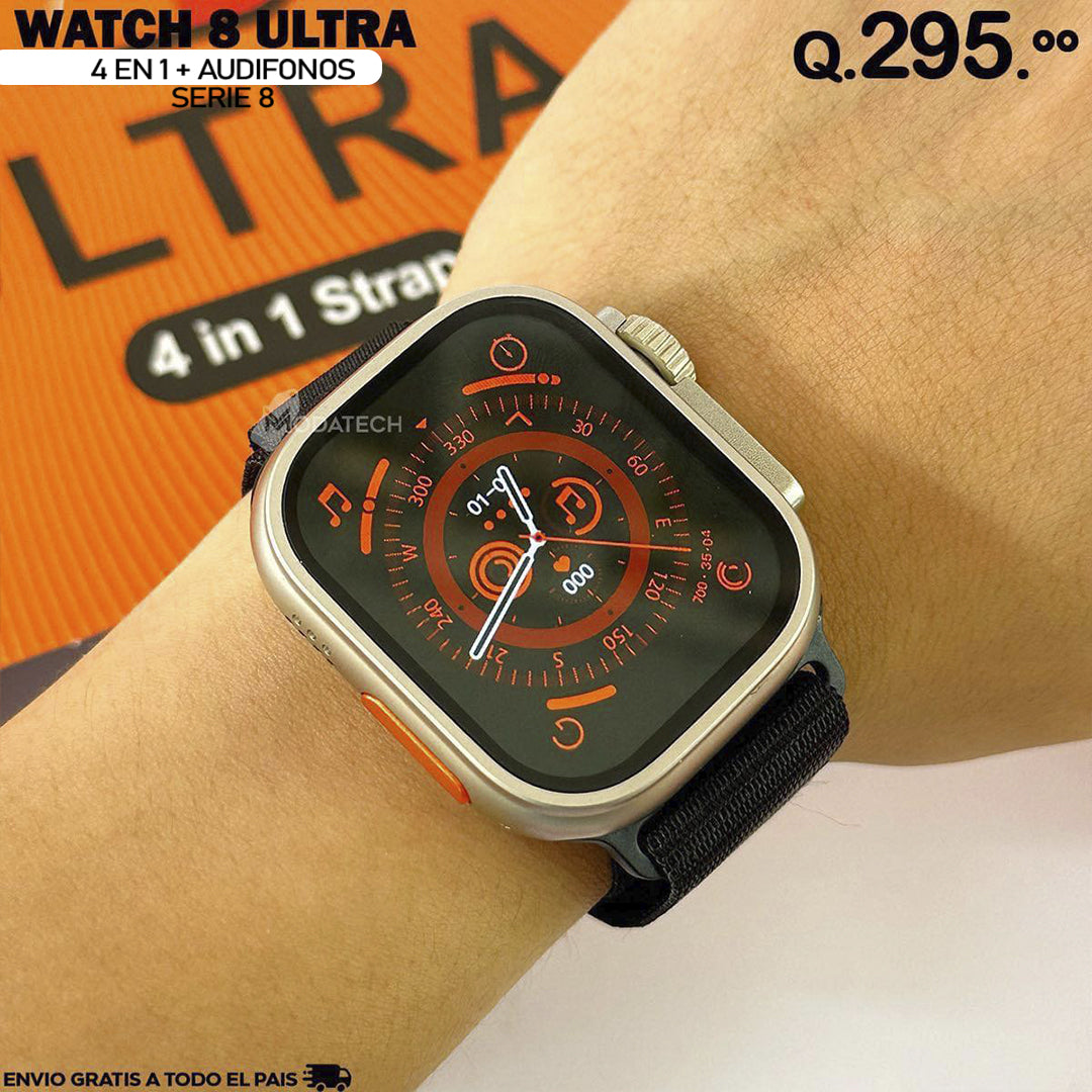 Smartwatch Watch 8 Ultra 4 en 1