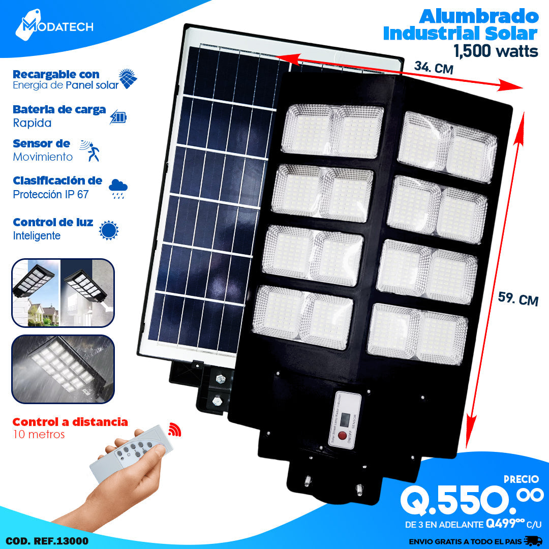 Alumbrado Solar profesional 1,500 Watts
