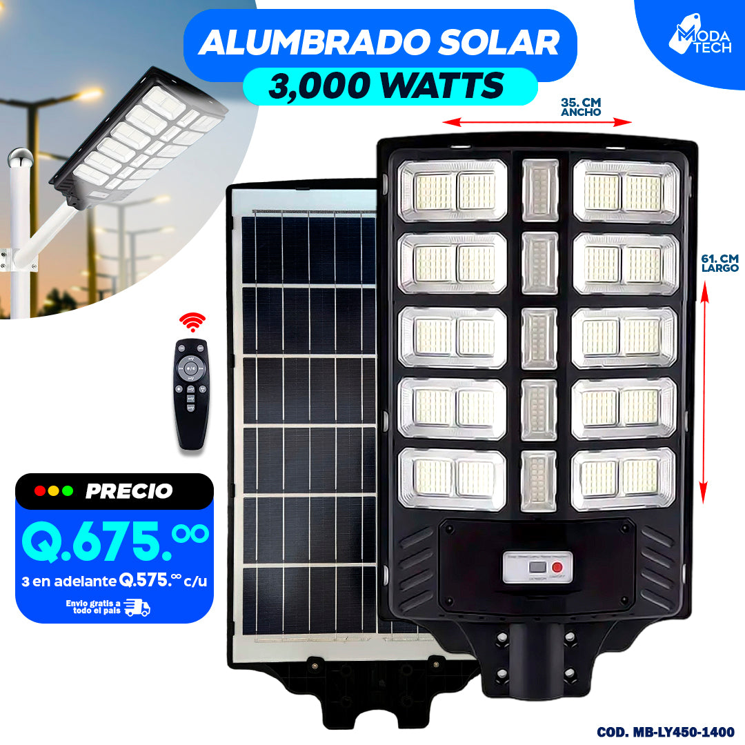 Alumbrado Solar Industrial 3000 watts
