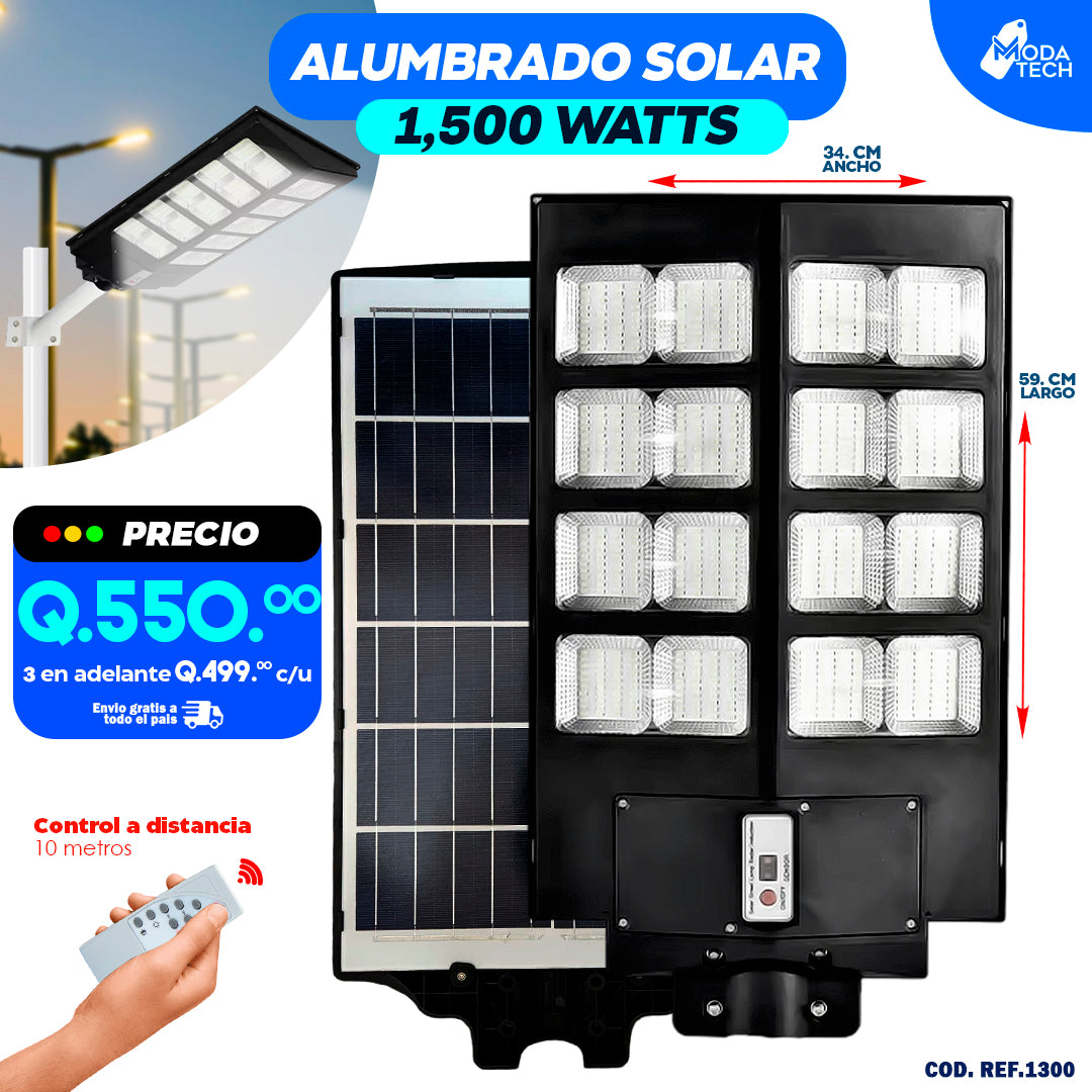 Alumbrado Solar profesional 1,500 Watts