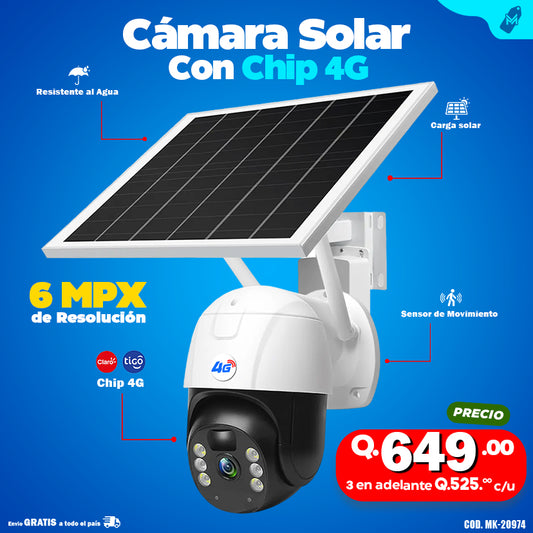 Cámara Solar con Chip 4G - 6MPX