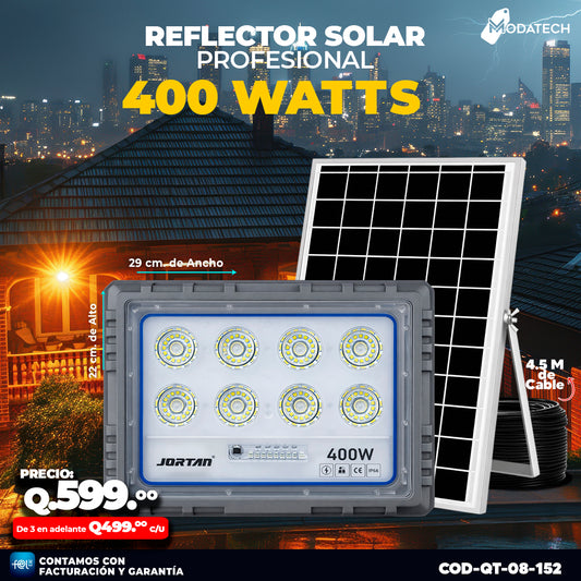 Reflector Solar Profesional Jortan de 400 Watts ☀️