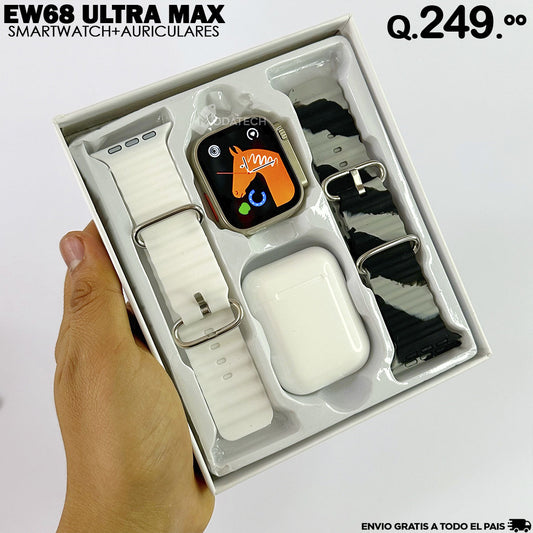 Smartwatch + Auricular EW68 Ultra Max