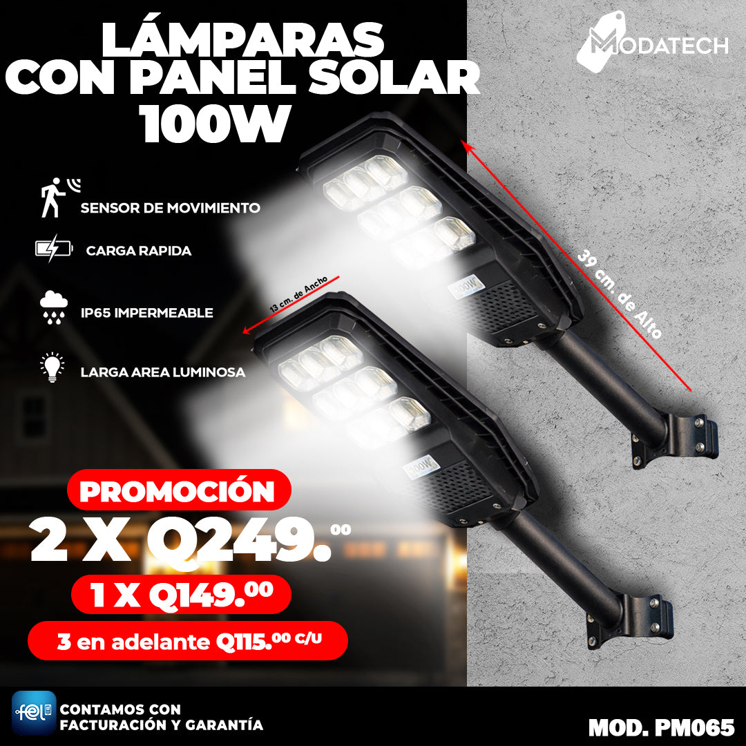 Lamparas Solares de 100 Watts ☀️