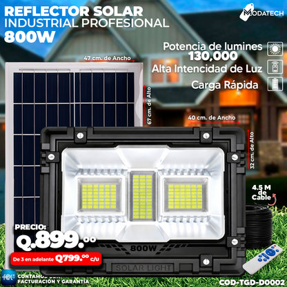 🔆 Reflector Solar Industrial T-Day de 800 🔆