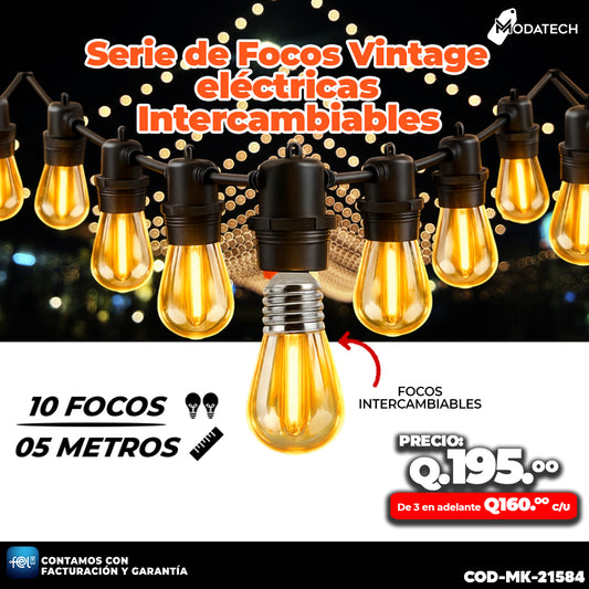 🌃🌿 Focos Vintage Eléctricos Intercambiables 🌃🌿