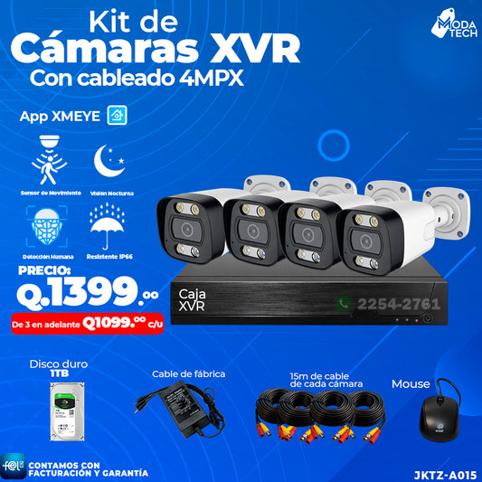 Kit de Cámaras XVR de 4 Cámaras