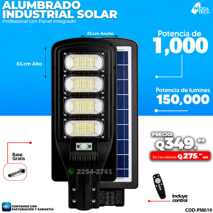 Alumbrado Solar Industrial de 1,000 Watts ☀️☀️