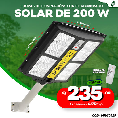 Alumbrados Solares de 200, 300 watts