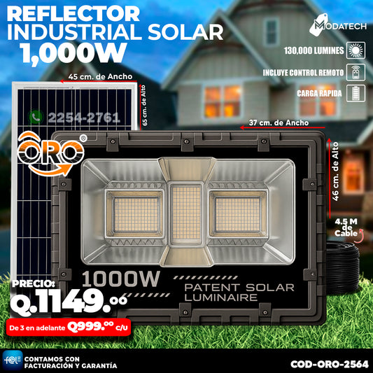 ☀️ Reflector Industrial Solar de 1,000 Watts - ORO ☀️