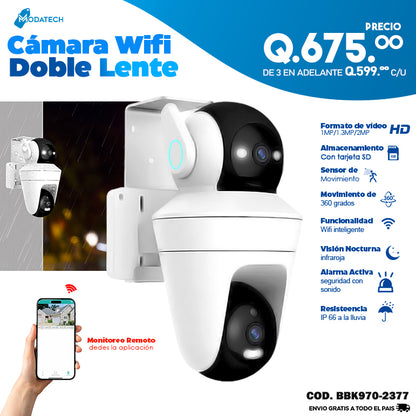 Camara Wifi Doble Lente