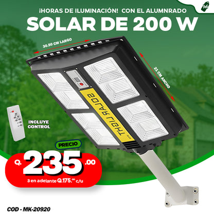 Alumbrados Solares de 200, 300 watts