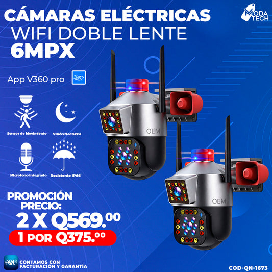 Cámaras Electricas Wifi Doble Lente 🎥