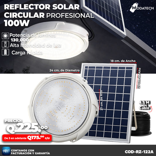 💡☀️ Reflector Solar Circular Profesional de 100W ☀️💡