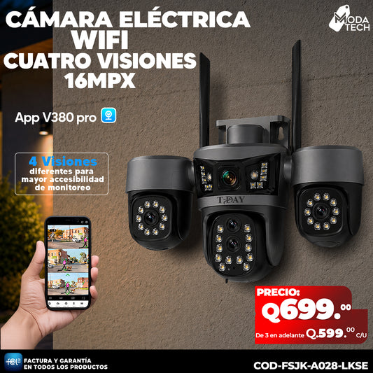 Cámara Eléctrica Wfi de 4 Lentes 💡