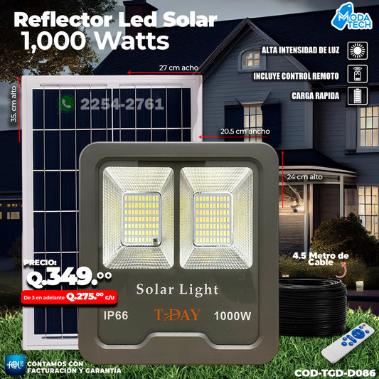 Reflector Profecional Led de Vidrio 1,000 watts 🌙.