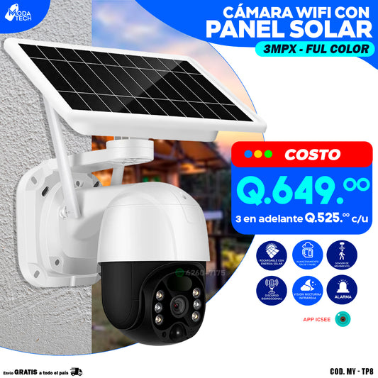 Cámara Wifi con Panel Solar - 3mpx