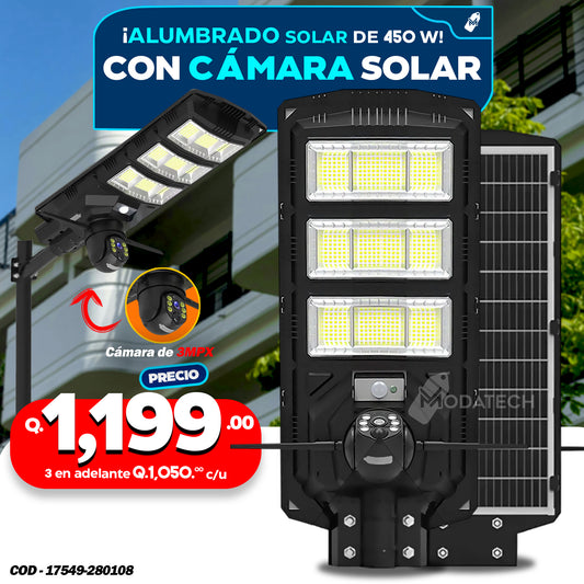 Lámpara con Cámara Solar incorporada