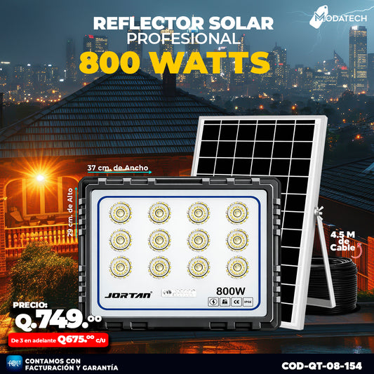 Reflector Solar Profesional Jortan de 800 Watts ☀️