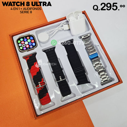 Smartwatch Watch 8 Ultra 4 en 1